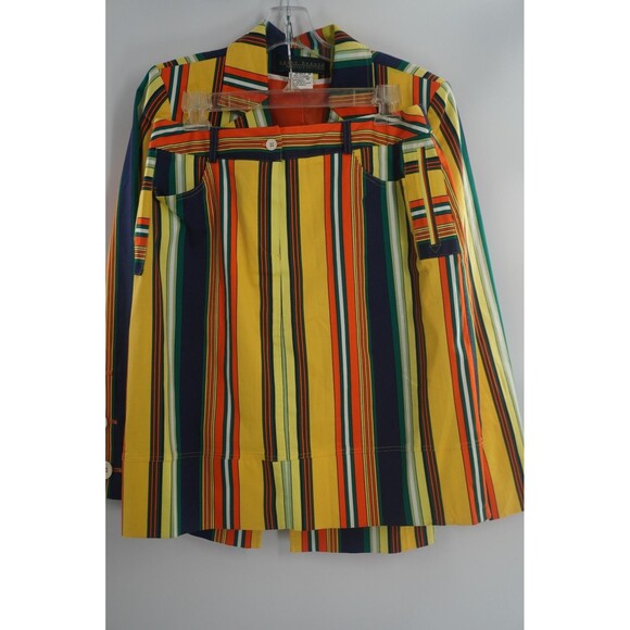 Harve Benard Multicolor Striped Knee Length Pencil Skirt Preppy Mod Retro Sz 12 - Picture 14 of 16